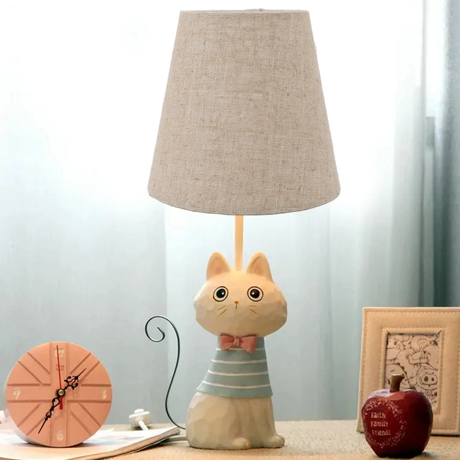 Small Lamp Shade Clip On Drum Linen Fabric Lampshade for Candle Bulbs Lighting Accessories Lamp Shade Lighting Accessories