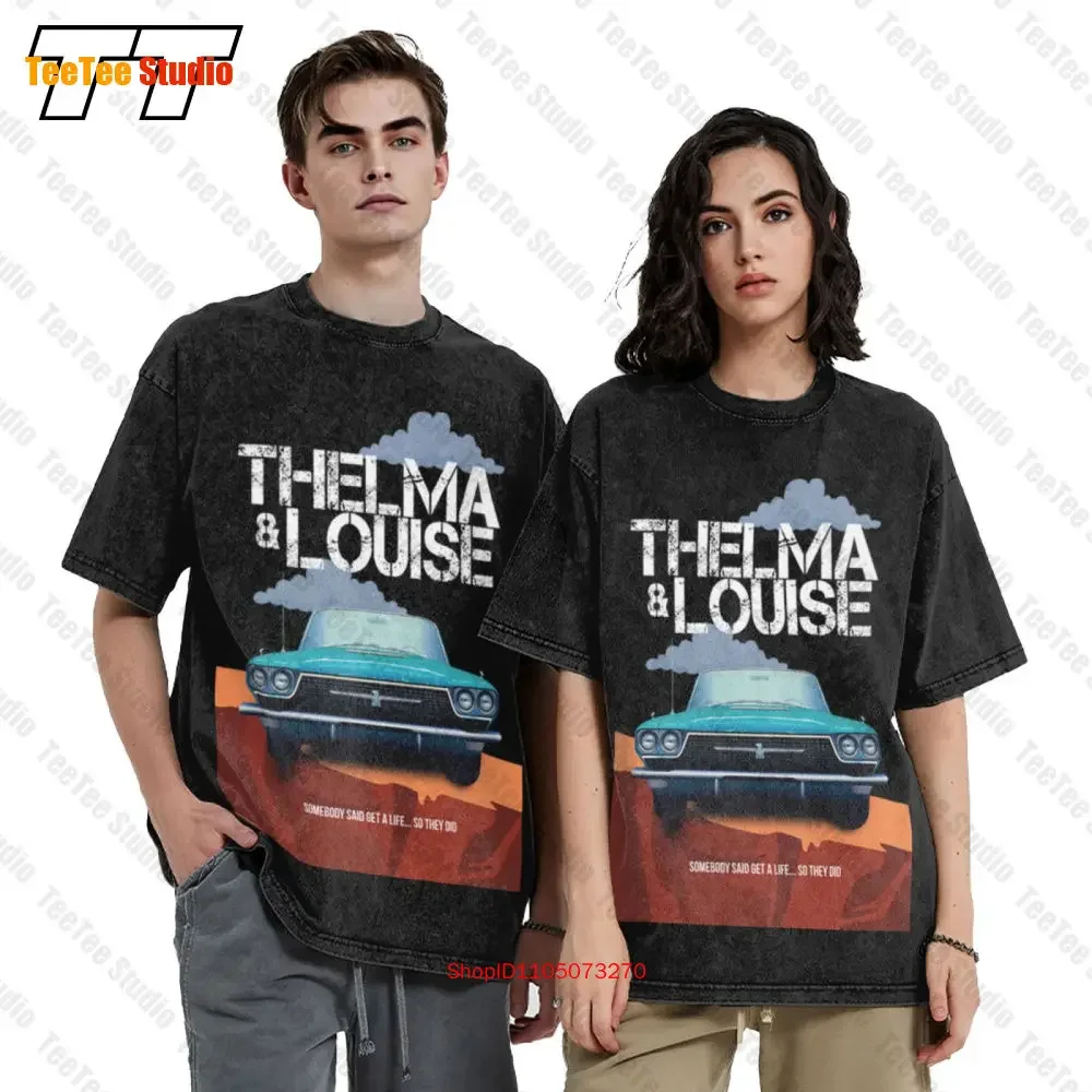 Thelma And Louise Alternative Movie Poster Vintage Oversized T-Shirt 99VZ