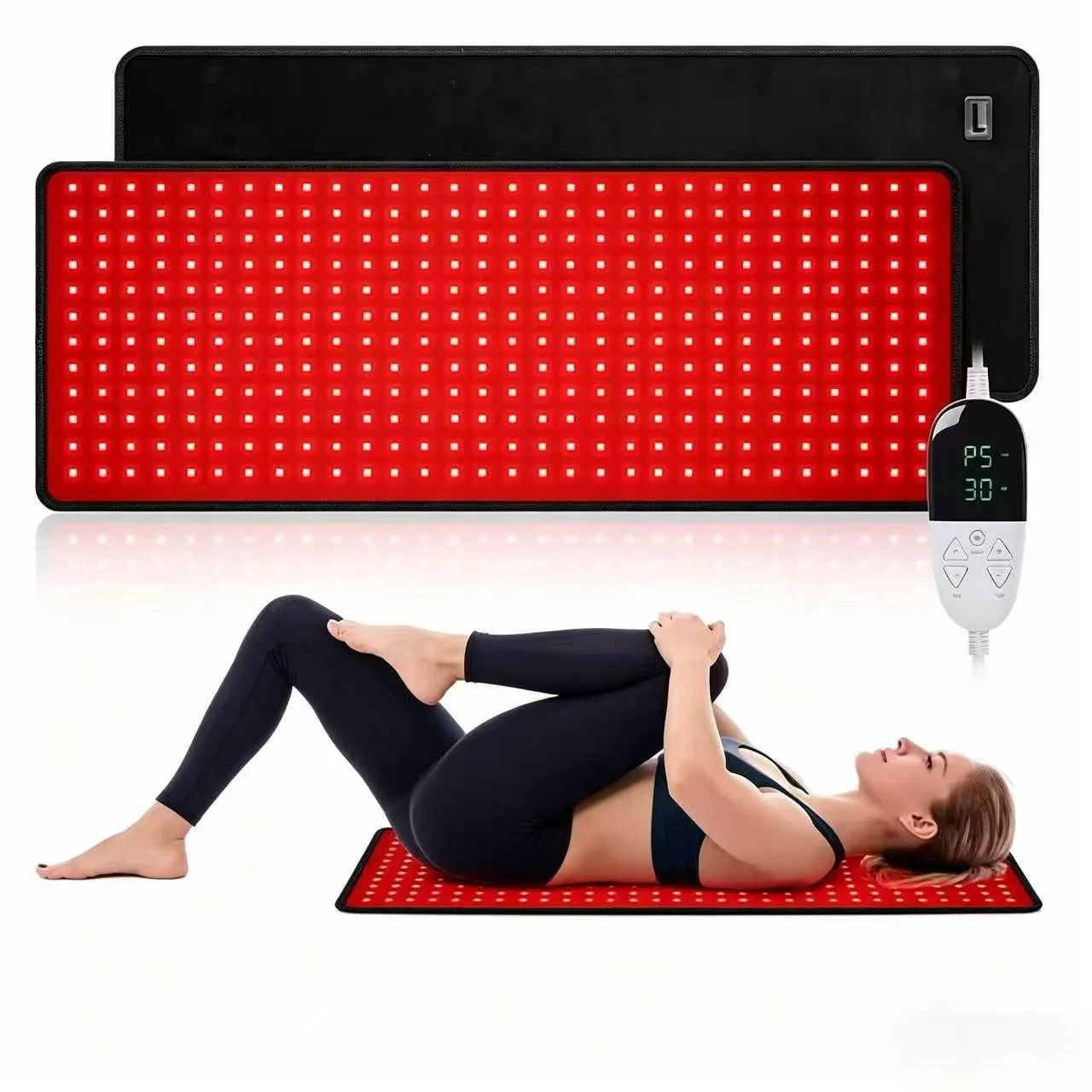 Dual Wavelength Red Light Mat 660nm & 850nm, 360 LEDs Infrared Light Pad for Back Pain, Sciatica, Arthritis, Muscle Soreness
