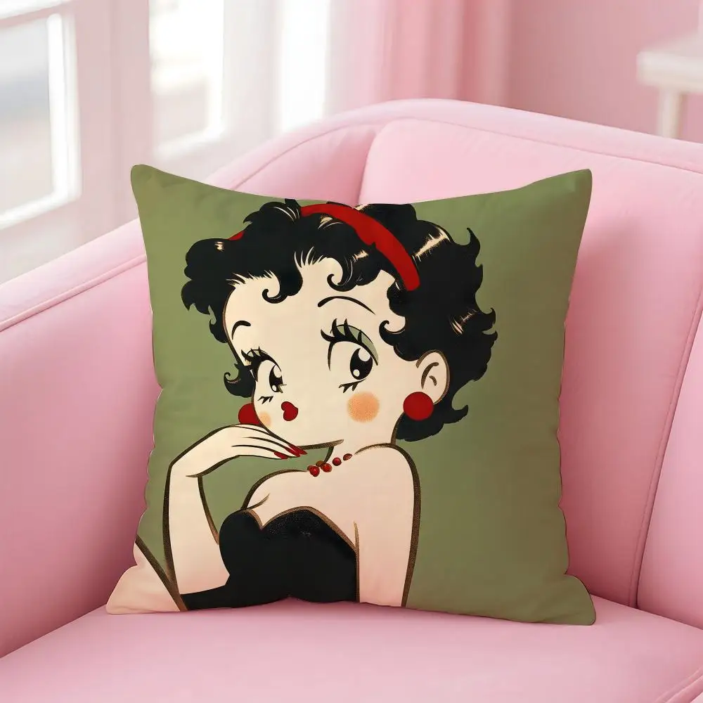 Anime B-Betty BoopS Kissenbezug, bequemer wendbarer Kissenbezug, ideal für Auto, Sofa, Schlafzimmer und darüber hinaus – Detail 12
