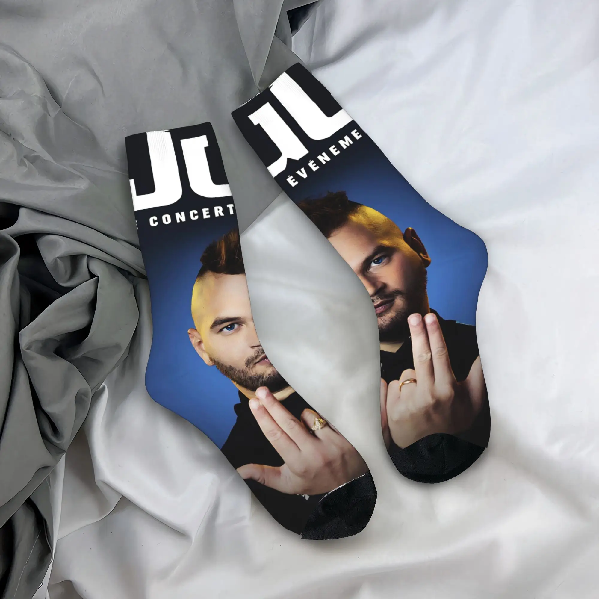 Unisex Men Socks Rapper Music JUL  Stockings Anti-Slip Soft Socks Autumn Trendy Graphic Skateboard Socks