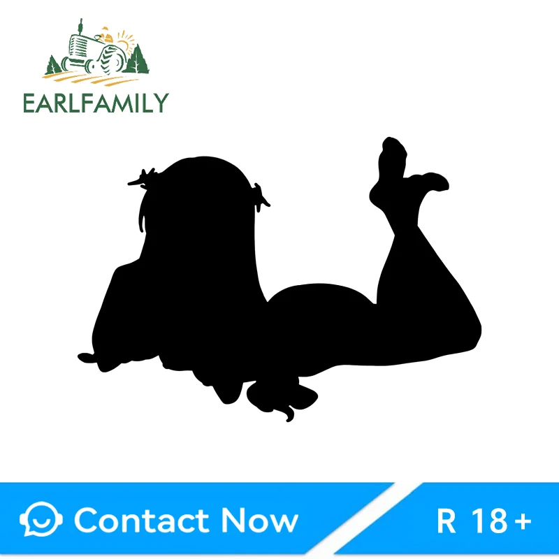 EARLFAMILY Wuthering Waves Cartethyia Motorcycle Sticker Golden Long Hair Skateboard Decal Waterproof PVC Suitable for Car Trunk