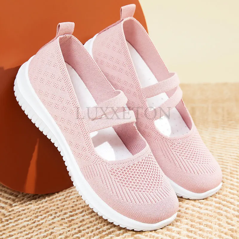 Woven Mesh Breathable Women\'s Shoes Soft Bottom Non-slip Flat Shoes Shallow Mouth Set Foot Single Woman Loafer Shoe