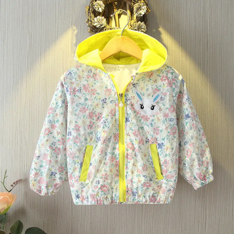 1-7 Years Girl\'s Jacket Spring and Autumn Children\'s Short Coat Fashion New Kids Casual Sportswear Baby Trendy Top