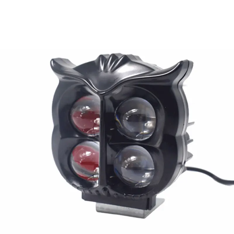 Motorcycle Running Lights -LED Spotlights Owl Shape 4 Light Modes Fog Lights image 3