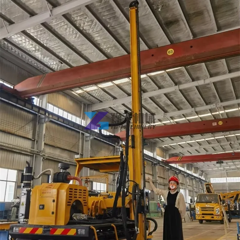 Solar Pile Driver Ramming Punching Machine I Beam Channel Pounder Machine Hydraulic Ground Screw Earth Auger Pile Driver