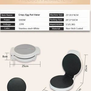 آلة لفائف البيض الكهربائية ، DIY ، آلة مخروط الآيس كريم ، قالب عجة مقرمشة ، ساندويتش ، حديد ، كريب ، صينية خبز ، وافل ، فطيرة ، فرن أفضل 10 بيع الآيس كريم مخروط صنع آلة - No3