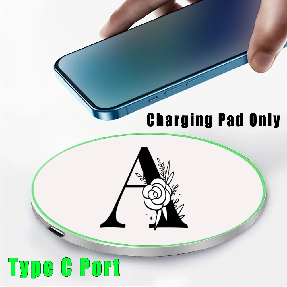 Wireless Charger For PHONE \PAD\WATCH \EarphonesInduction Fast Charging Pad Dock Station Pattern Letters Optional