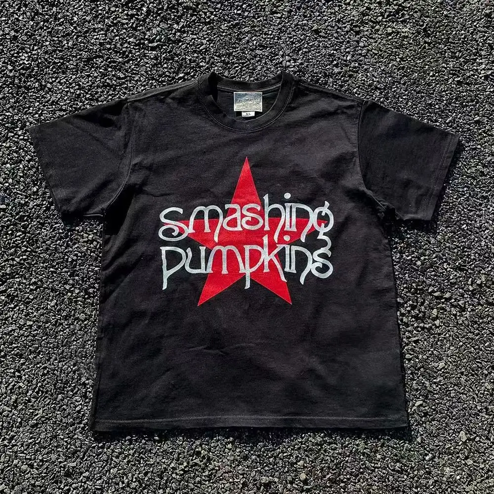 

Топ 2000-х годов, винтажная мужская футболка с коротким рукавом и принтом уличного алфавита, летняя повседневная футболка в стиле Харадзюку для пар, футболка большого размера, ropa hombre