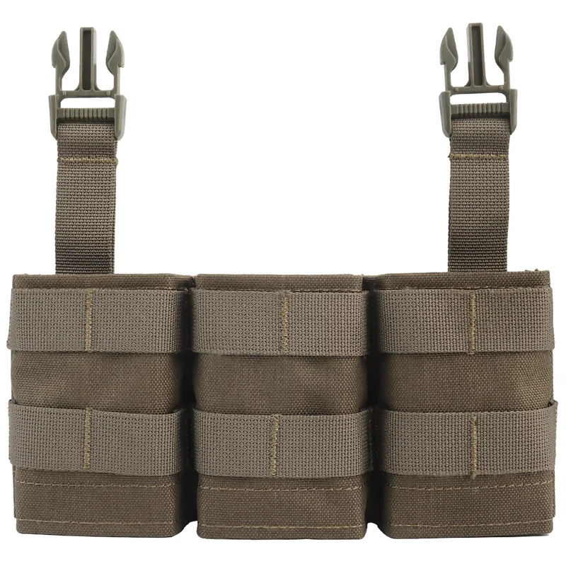 New Medium Size Solid Color Snap-On Front Panel FAST Triple 7.62 Tactical Functional Storage Pouch