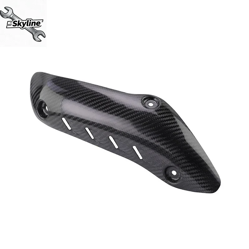 Exhaust Link Pipe Cover Carbon Fiber Anti-Scald Cap Heat Shield Guard Proof for 821 1200S R