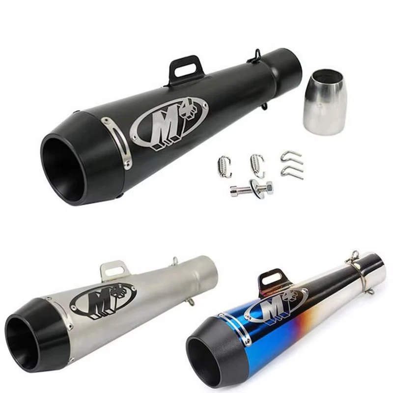 

51MM Motorcycle Exhaust Pipe M4 Escape GP Moto Pot Muffler Slip on For Scooter Motocross Dirt Bike Moto 300cc 600cc 1000cc