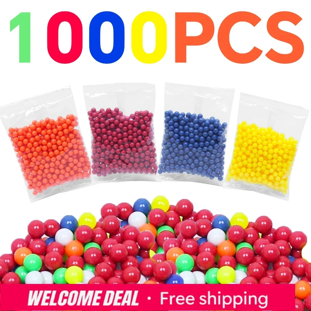 2027 1000 Balas de Airsoft BBs Coloridas de 0.1g 6mm, Perdigones BB para Rifle, Bolas de Plástico para Tiro, Accesorios de Paintball