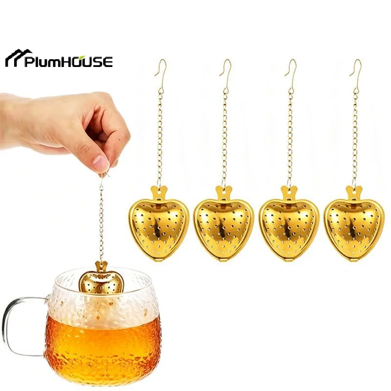 1Pc Stainless Steel Tea Strainer Heart Shaped Mesh Infuser Reusable Fine Filter For Loose Leaf Tea Spices Teapot Mug Steeping