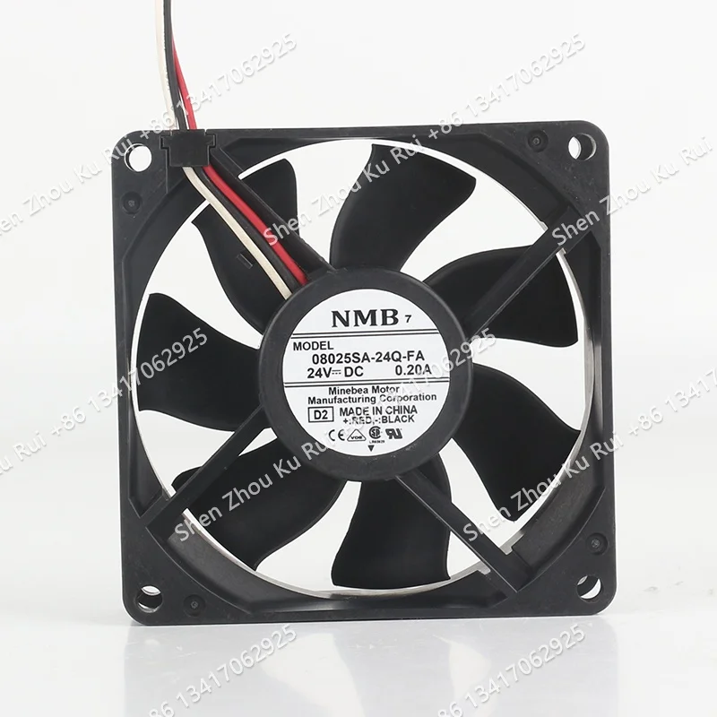 

NMB 8025 DC 24V 0.20A AC EC 8CM Ultra-durable high air volume inverter 80X80X25MM 3-wire 08025SA-24Q-FA cooling fan