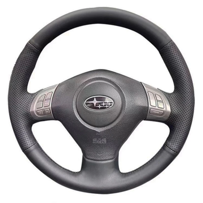 Coprivolante per auto in ecopelle nera fai da te per Subaru Impreza 2008-2011 Forester 2008-2012 Legacy 2008-2010 Exiga 2