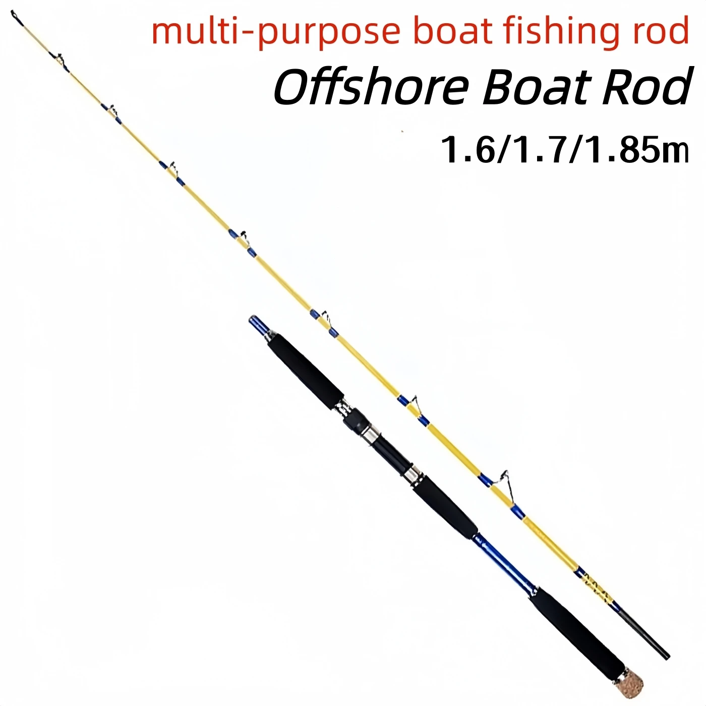 

Old Captain 1.6/1.7/1.85m 6 feet carbon Solid Tip offshore multi-purpose strong boat fishing rod XH hard trolling Jigging Rod