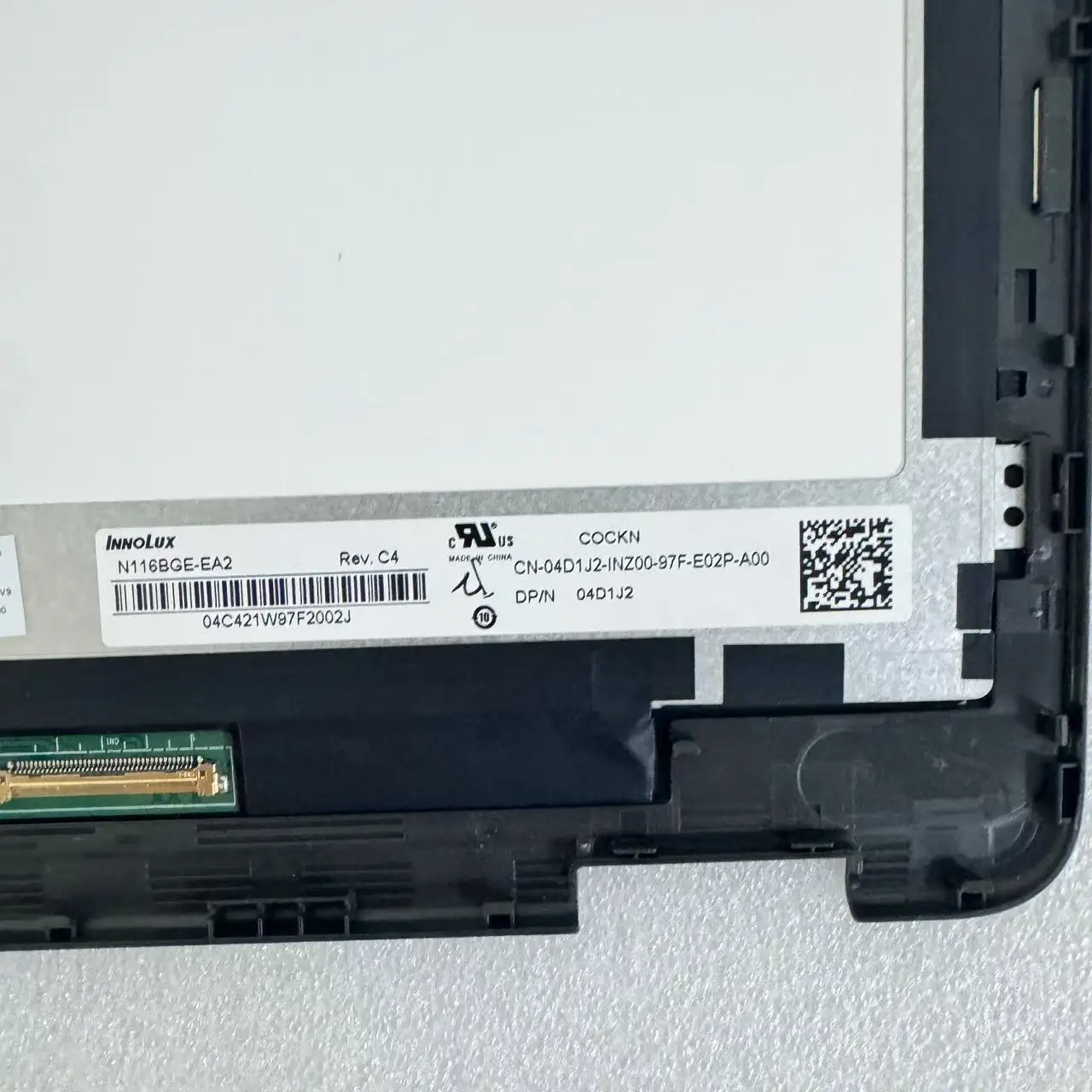 N116BGE-EA2 30 Pin EDP Version For Dell Inspiron 11 3168 2‑in‑1 P25T Laptops LCD Screen Digitizer Assembly With Frame