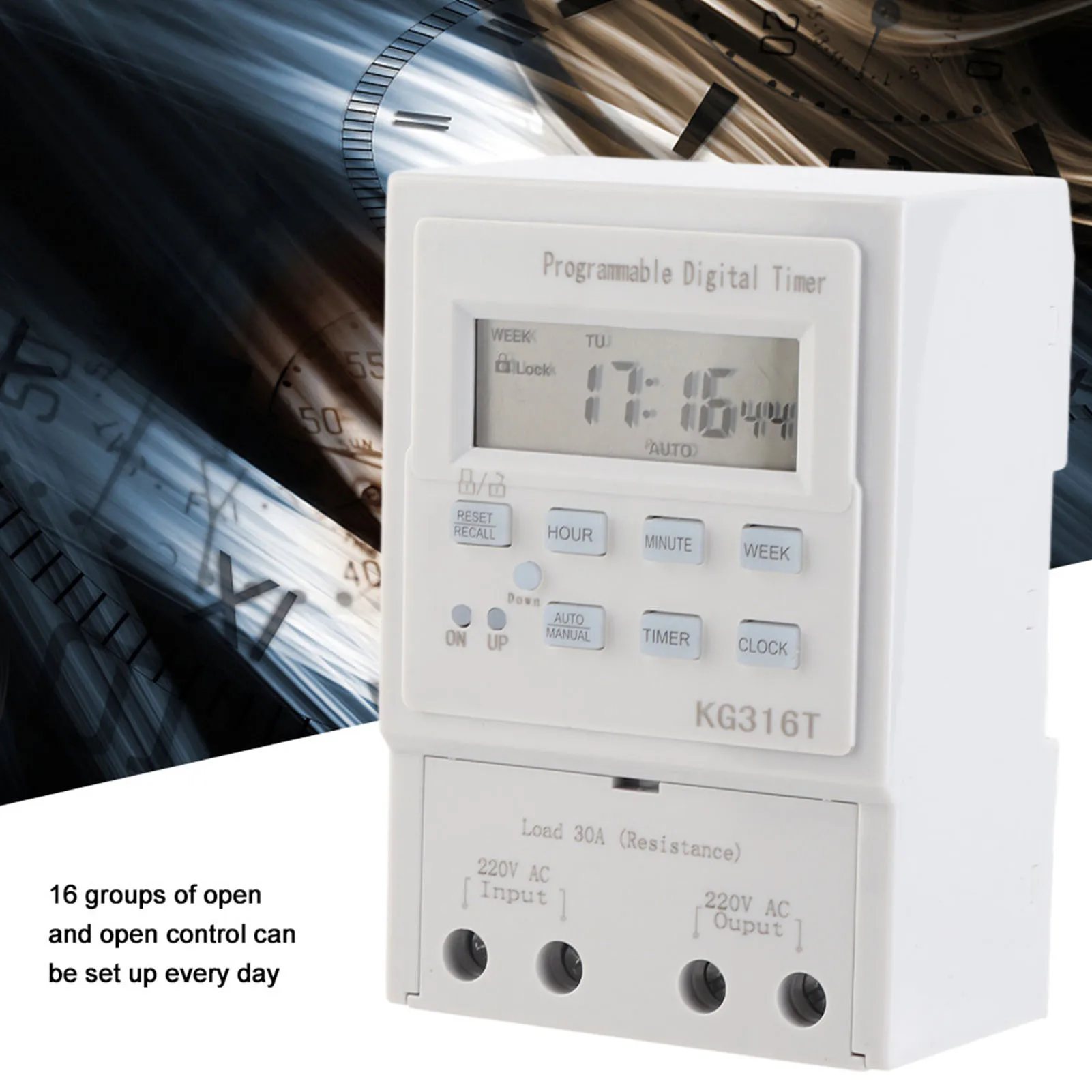 Mini AC 220V 1W 30A Digital Timer  Programmable Control Timing  Programmable Timer  Timer  Timing