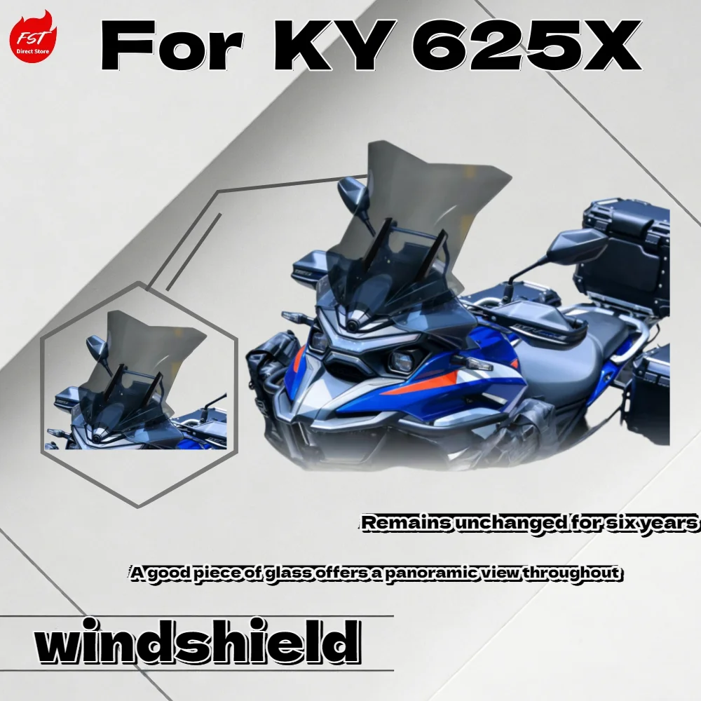 For KY 625X  Waterbird Style Smoke Windshield Chest Protector With Decorative Strip