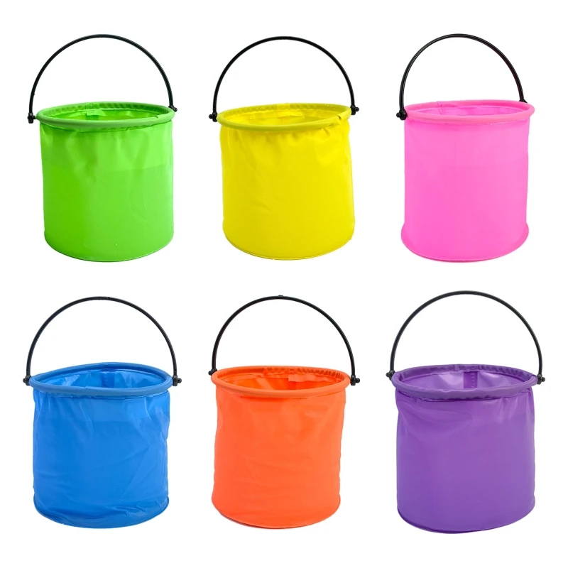 Folding Bucket Fishing Tool Outdoor Kiddie Beach for Play Bucket Travel Toy Dropship