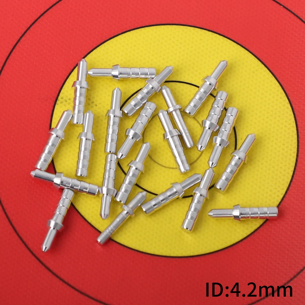 50pcs Archery Aluminum Nock Pin for ID 3.2/4.2/5.2/6.2/8.0 mm Arrow Shaft Nock Compound Recurve Bow Arrows