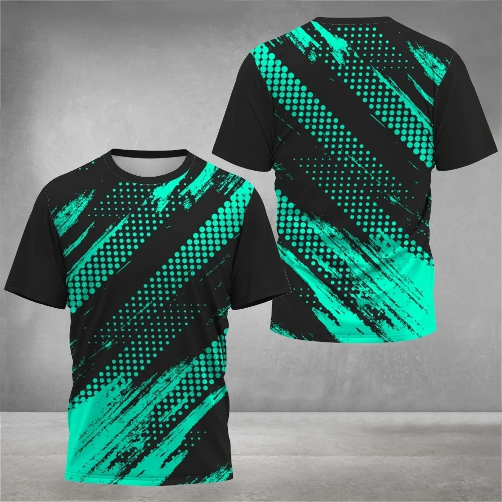 Image of 2026 Herren T-Shirts Rundhals Kurzarm Bunter Druck Tennis Lauf-T-Shirt Lässige Komfortable Outdoor-Sportbekleidung Oberteile