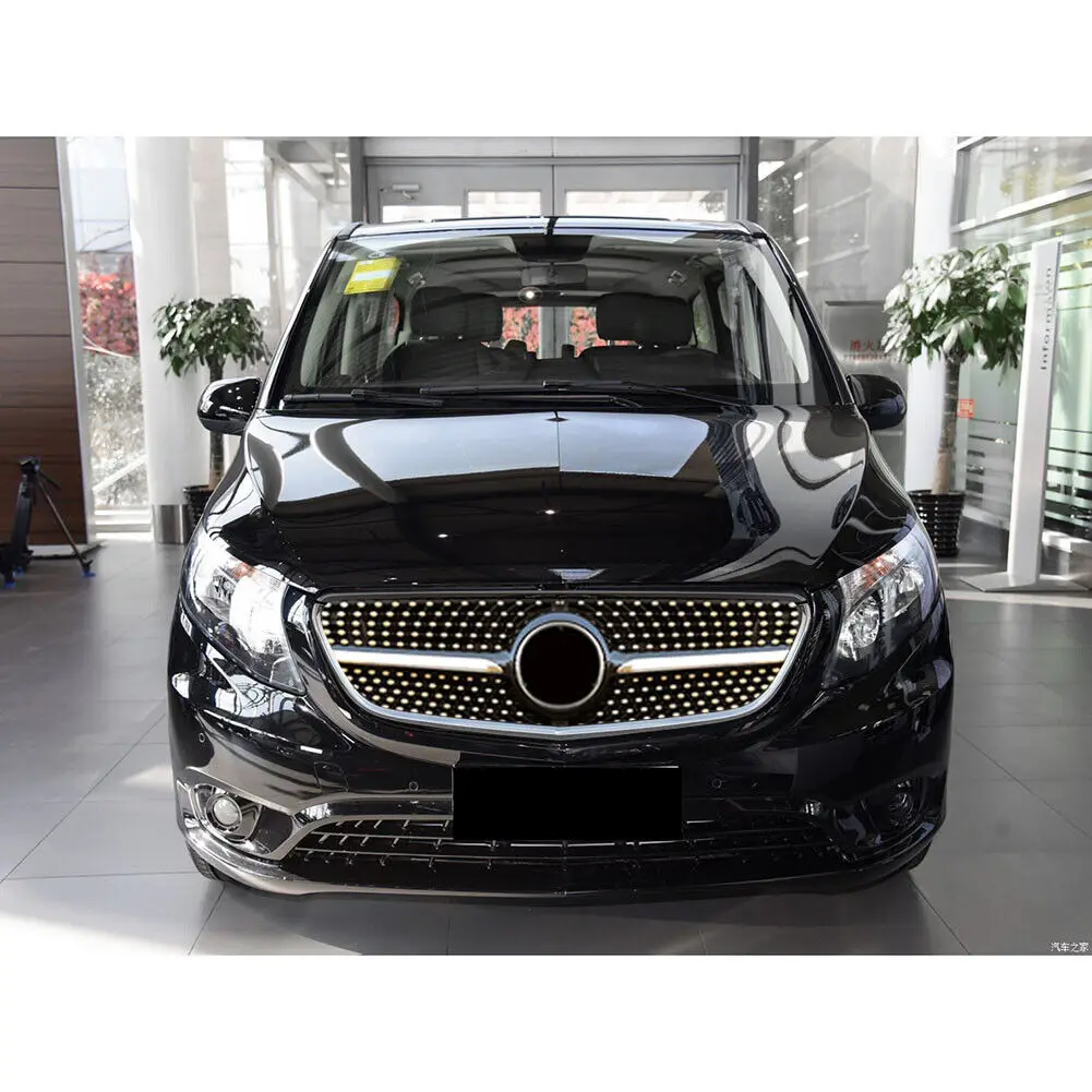 For Mercedes Benz Vito V W447 2015-2022 V250 V300 V260 Diamond Style Front Bumper Inlet Grille Fit Body Kit accessoryies