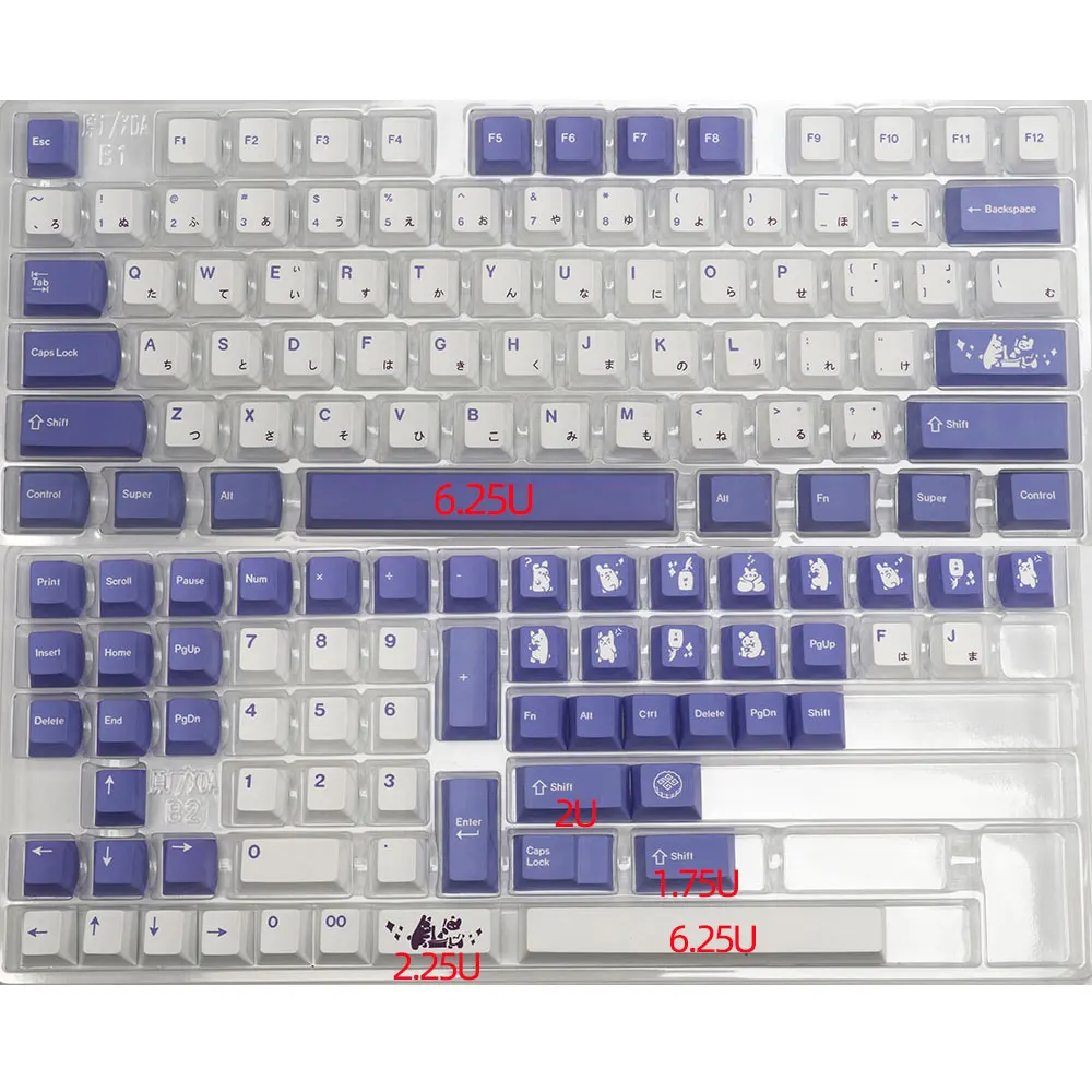 Lapin Keycaps 135 touches Dye Subbed, aucun profil Keycaps, police JP pour clavier mécanique filaire USB, aucun commutateur MX