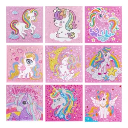 Kit di pittura diamante 5D per bambini cartone animato unicorno pittura trapano completo per Kit numerici per principianti strass ricamo regalo