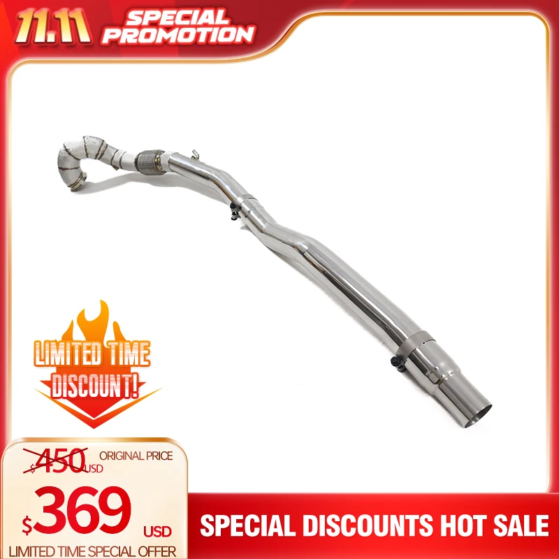 

Скидка на даунпайп с теплозащитным экраном и катализатором для выхлопной системы VW Golf MK7 2.0T HMD Сертификация качества