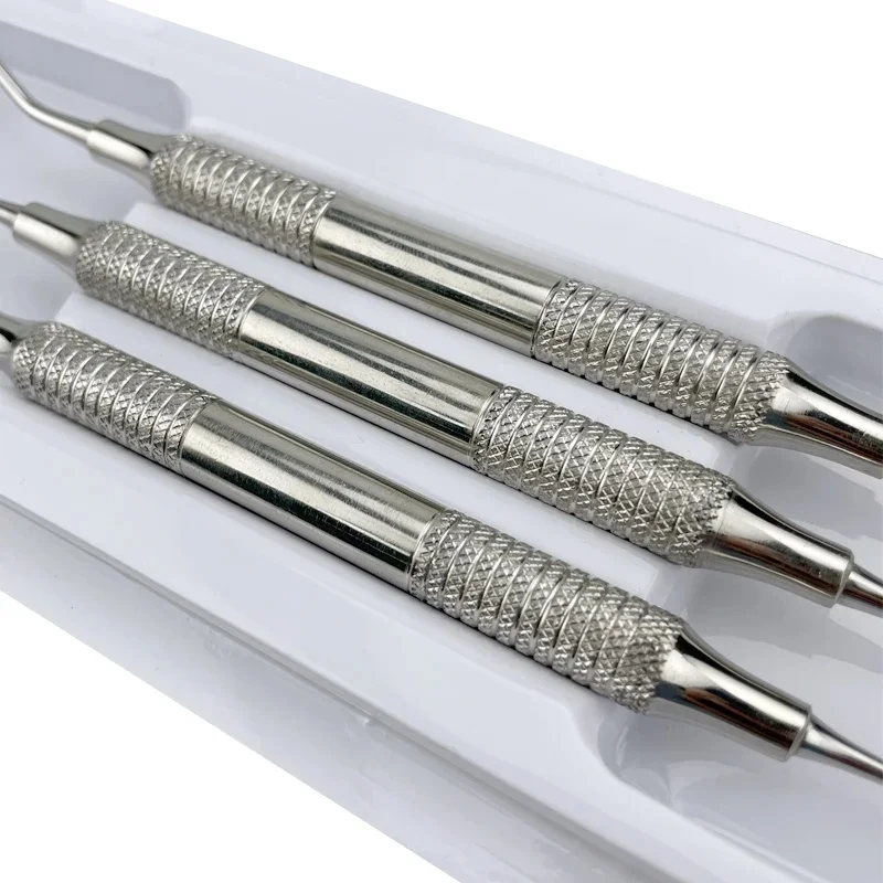 1Set Dental Curette Jagged Curettes Dentist Scaler Gracey Bone Curette Implant Tools 3Pcs view 4