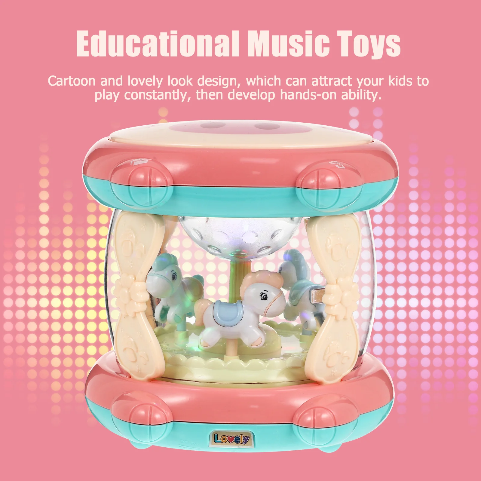 Muzikale trommel voor kinderen Oplaadbaar interactief verhalenvertelspeelgoed Vroege educatieve simulatie Percussie Oplichten geluid