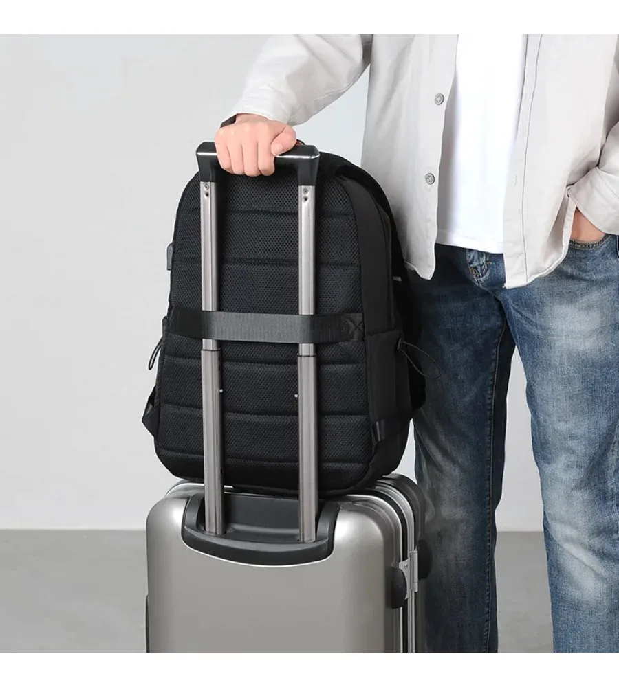 

Men’s casual computer backpack with USB charging function large capacity suitable for travel and student use