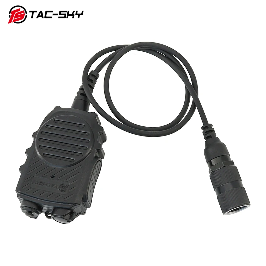 

TS TAC-SKY Tactical Military Headset PTT Adapter Handheld Speaker Microphone PTT for 7.00mm Plug & 3.5mm Plug Shooting Headset