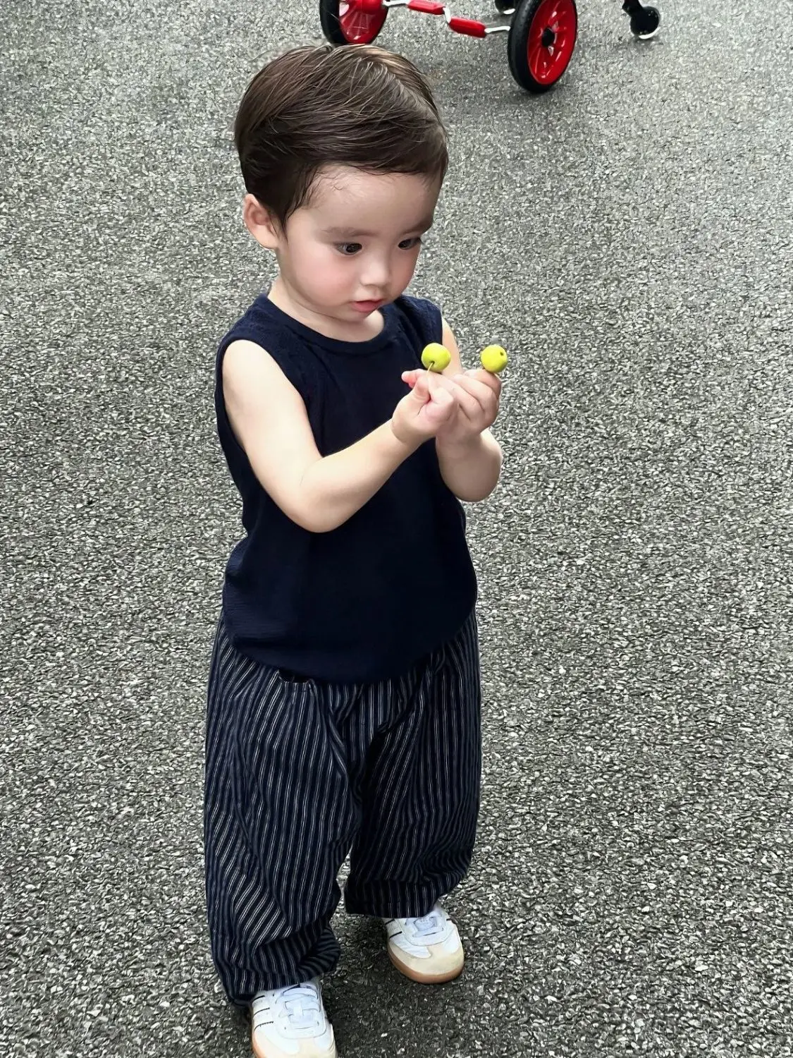 

Baby Boys Children Summer Kids Fashion casual Soft Lettrt Sleeveless TShirt+Stripes Pants 2Pcs Sets Streetwear Handsome Suits
