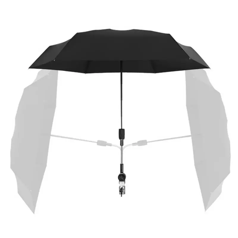 

Clip On Umbrella For Stroller 360 Adjustable Stroller Umbrella With Clamp Pushchair Sun Parasol UPF 50 Chair Umbrella Clip-on
