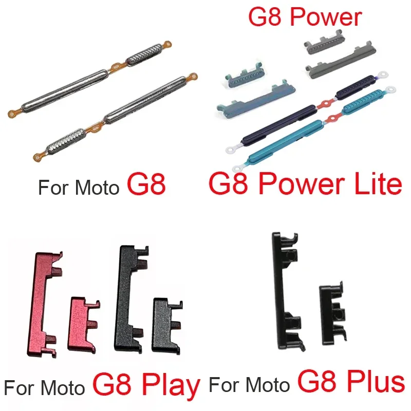 

20 Sets Power Volume External Button For Motorola Moto G8 Play Plus Lite Phone Compatible Housing On Off Side Key