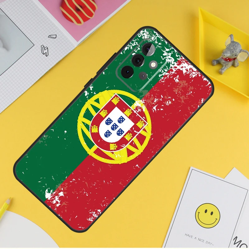 Portugal National Flag Phone Case For Samsung Galaxy A53 A33 A13 A12 A32 A52 A14 A34 A54 A15 A25 A35 A55 A71 A51