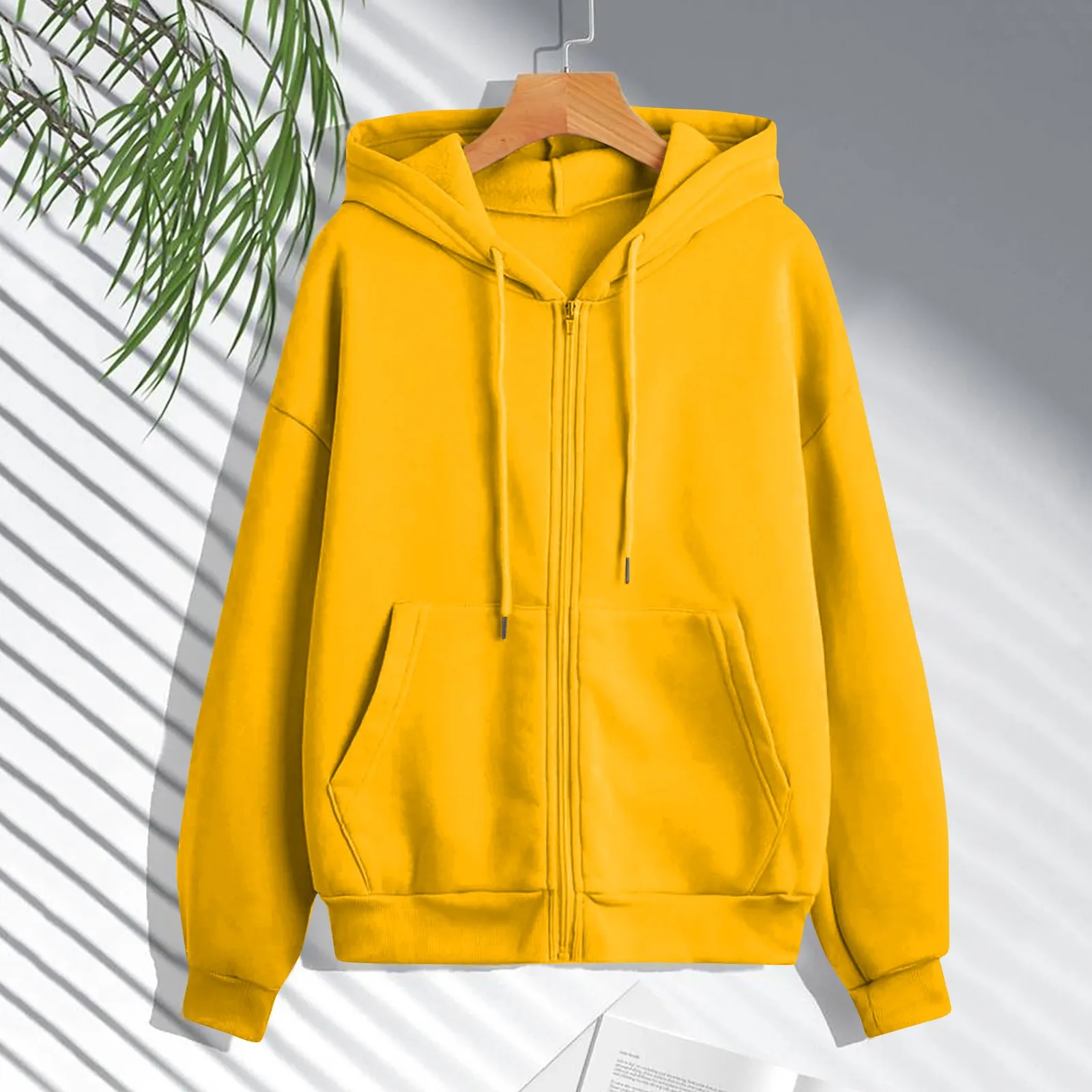 Autumn Women Sweatshirt Hoodies Spring New Fashion Casual Cardigan Drawstring Sweatshirts Korean Style Solid Zip Up Hoodies