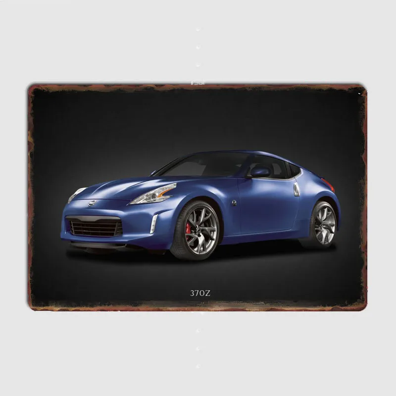 Classic The 370Z is a 2-door, 2-seater Sports Car Metal Plaque Poster Club Home Bedroom Tin Sign Room Decor Wall Decor