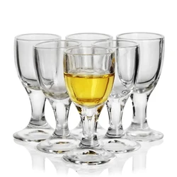 작은 잔 유리 Baijiu 와인 컵, 중국 스타일 음료 용기, 주정용 일본 술, 한국 소주 총알 샷 컵, 6 개, 12 개, 10ml