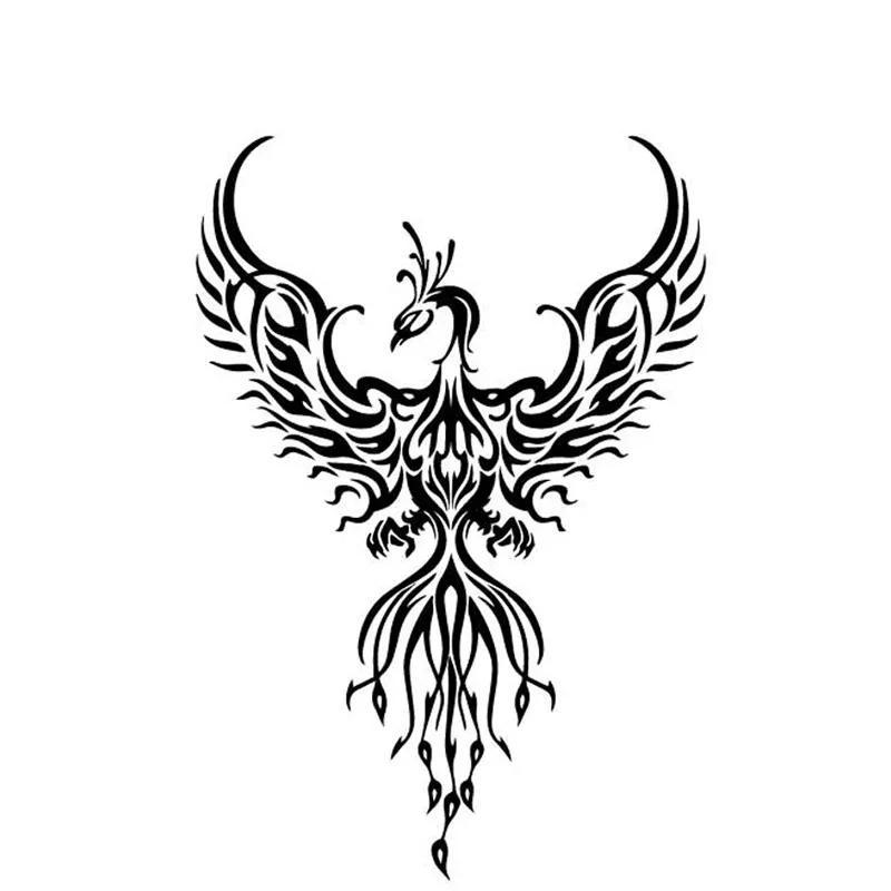 

Z102#13CM/17CM Black Transparent Car Stickers Decals Phoenix Fashion Decorative Car Accessories Pegatinas Para Coche