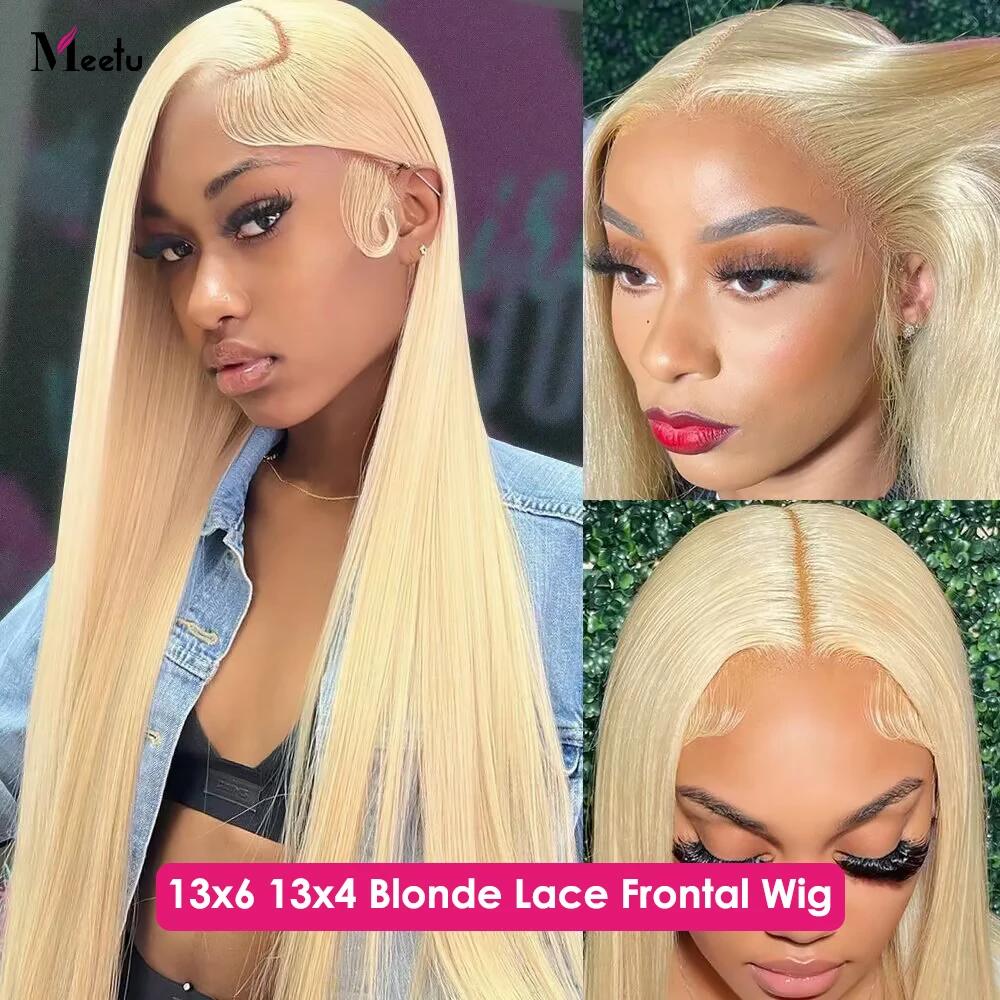 28 30 Inch  Blonde Lace Front Wig Human Hair 613 Lace Frontal Wig Bone Straight Human Hair Wig 13x4 13x6 Transparent Lace Wigs