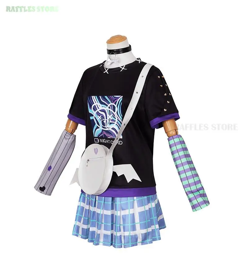 КосплейProject Sekai Colorful 25-ji Костюмы для косплея Парик Asahina Mafuyu Mizuki Yoisaki Kanade Shinonome Ena Anime Cos Женский костюм