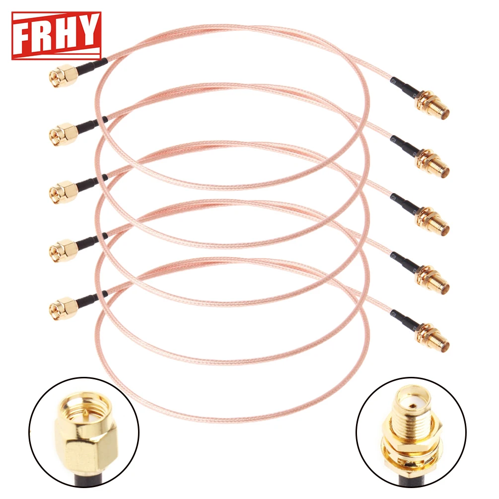 

5PCS Antenna Extension Cable SMA Male Female Adapter - RG316 Low Loss Cable Durable RF Coaxial Jumper for Wireless Devices