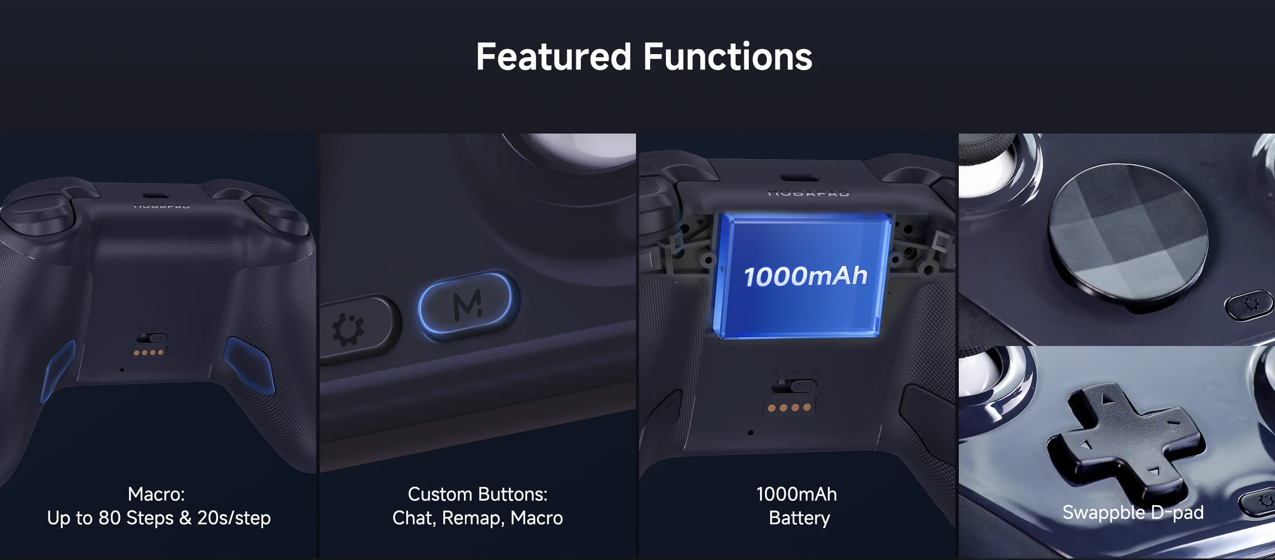 Mobapad CHITU 2 Bluetooth-Controller mit TMR-Joysticks für Nintendo Switch 1/2 PC Android iOS mit HD Rumble, NFC, Turbo Gamepad – Detail 12