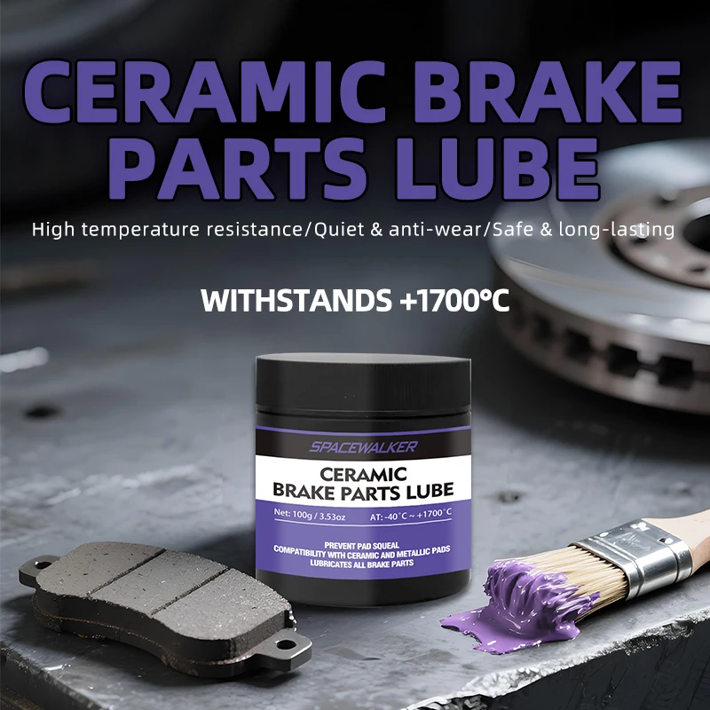 Ceramic Brake Lubricant Gel - High-Performance Reducer, Heavy-Duty Brake System Grease for Motorcycles,, Trucks, - Long-Lasting