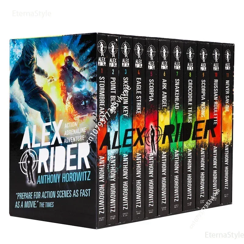13 Books English Novel AlexRiderTheBookCollection English Books for Children The Complete Alex Rider Anniversary CollectionBooks