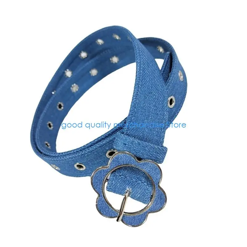 

Y5JD повседневный пояс в стиле пастушки в стиле панк, винтажный пояс с цветком для джинсового платья Unsiex